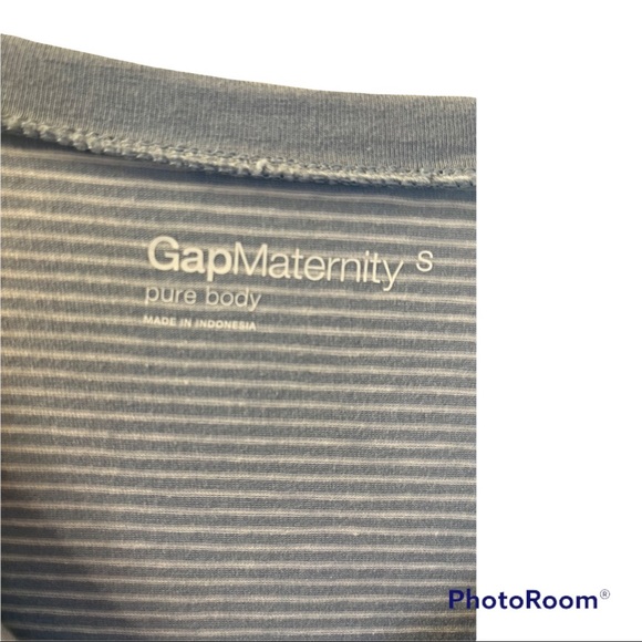 Gap Maternity Pure Body Striped Top Blue and White NWT - Picture 4 of 6